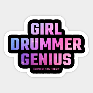 drummer girl Sticker